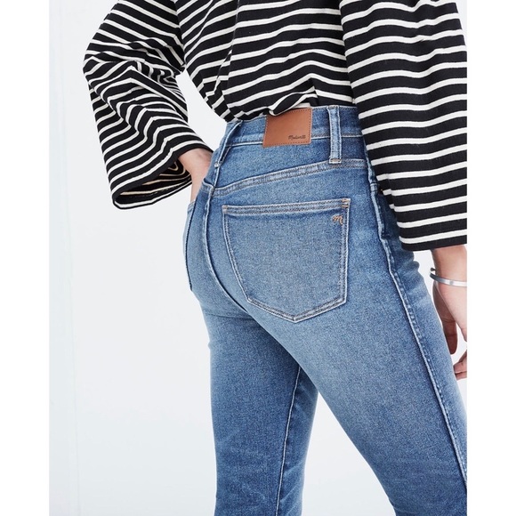 Madewell 10" High-Rise Skinny Jeans Cordova Wash: Button-Front Edition Size 30 - Picture 3 of 14